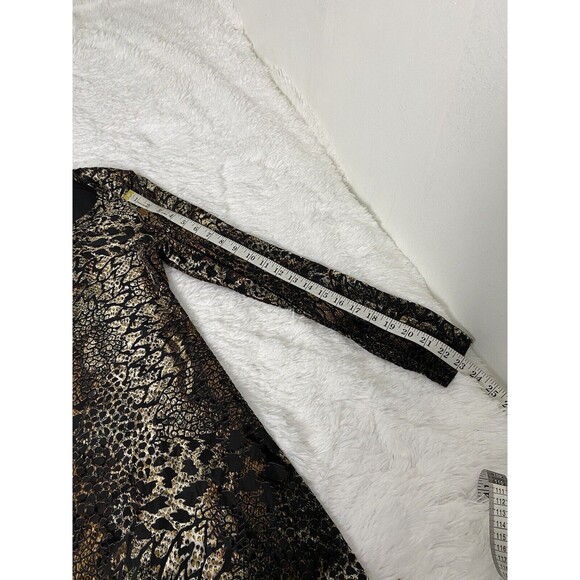 Karen Kane Leopard Print Mini Dress A Line Velvet Burnout Long Sleeve Size S - Picture 3 of 15